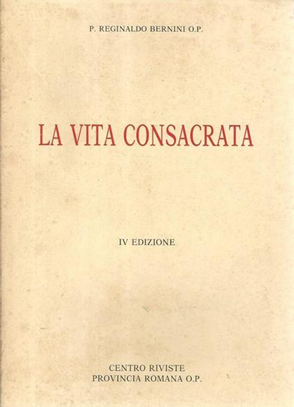 vita consacrata - Reginaldo Bernini - copertina