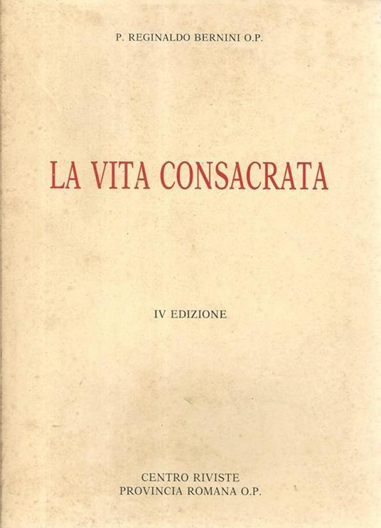 vita consacrata - Reginaldo Bernini - copertina