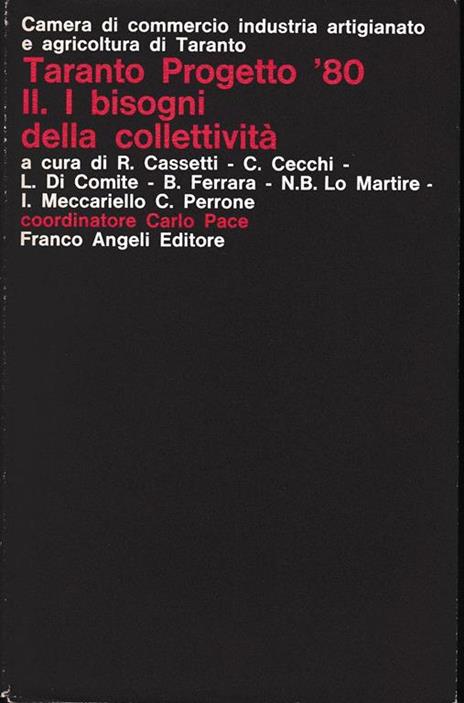 Taranto Progetto '80 Vol. 2° I bisogni della collettività - copertina