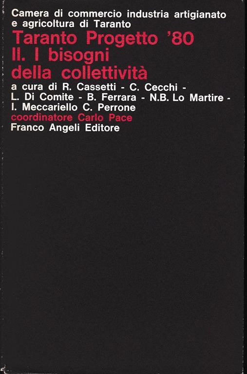 Taranto Progetto '80 Vol. 2° I bisogni della collettività - copertina