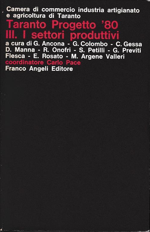 Taranto Progetto '80 3° vol. I settori produttivi - copertina