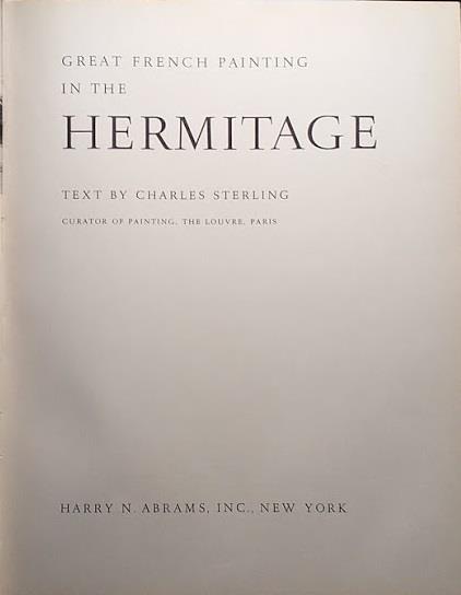 Great French Painting in the Hermitage - Charles Sterling - copertina