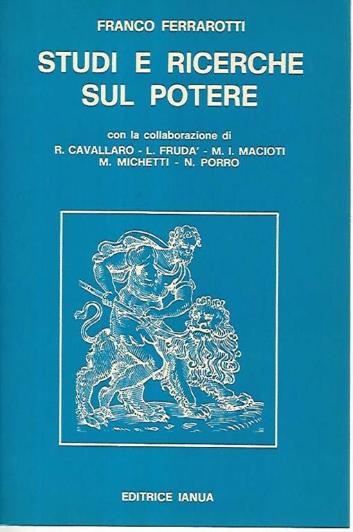 Studi e ricerche sul potere - Franco Ferrarotti - copertina