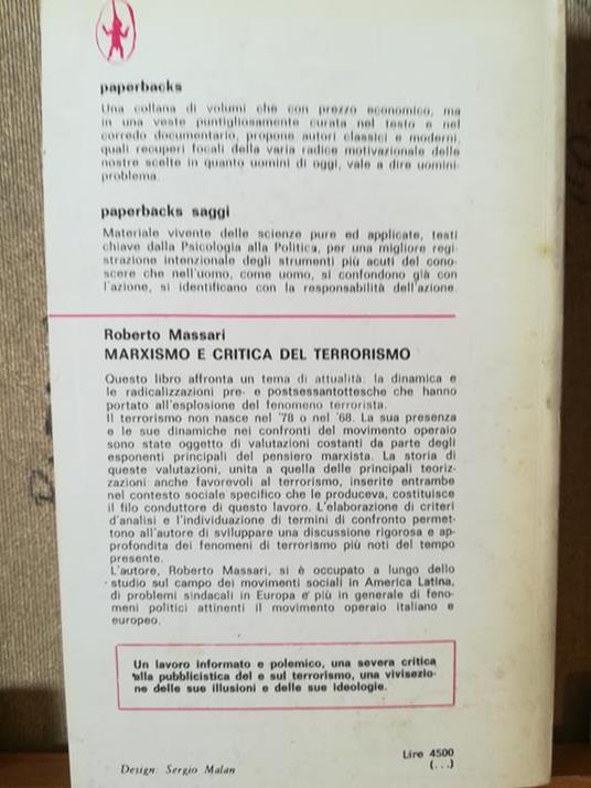 Marxismo e critica del terrorismo - Roberto Massari - 2