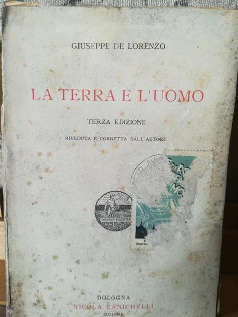 La terra e l'uomo - Giuseppe De Lorenzo - copertina