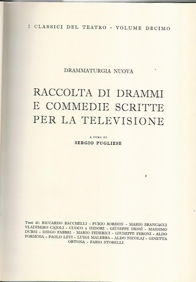 Raccolta di drammi e commedie scritte per la televisione