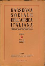 Rassegna Sociale dell'Africa Italiana n. 3 Marzo 1942 - XX anno V