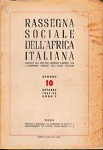 Rassegna Sociale dell'Africa Italiana n. 10 Ottobre 1942 - XX anno V