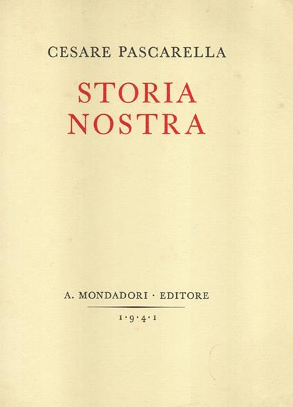 Storia nostra - Cesare Pascarella - copertina
