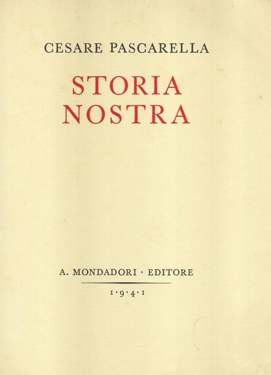 Storia nostra - Cesare Pascarella - copertina