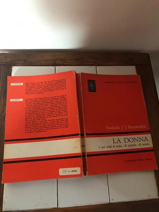 La donna i suoi modi di essere di apparire di esistere - Frederik J. J. Buytendijk - copertina