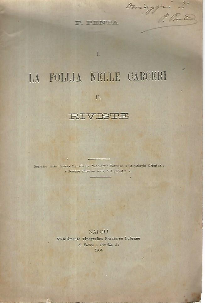 La follia nelle carceri. Riviste