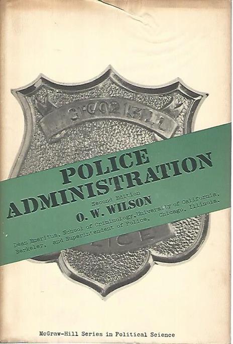 Police administration - O.W. Wilson - copertina
