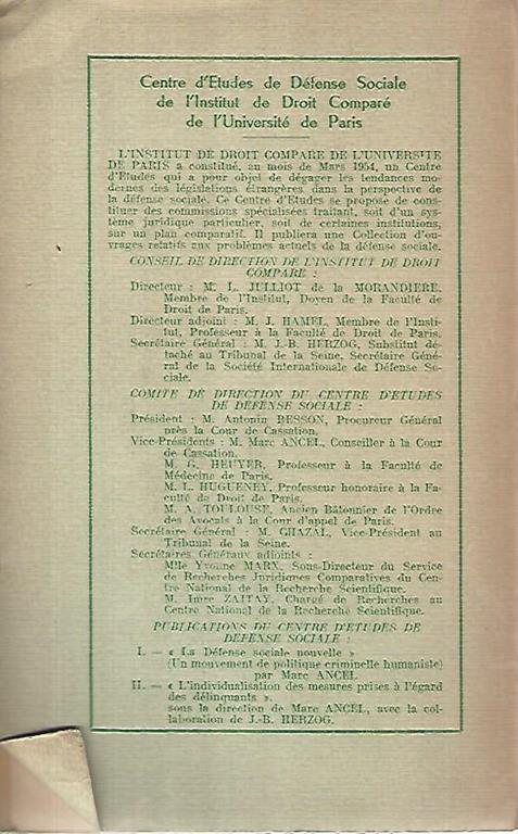L' individualisation des mesures prises a l'egard du delinquant - Marc Ancel - 2