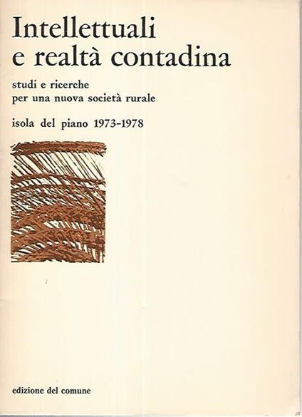Intellettuali e realtà contadina - copertina