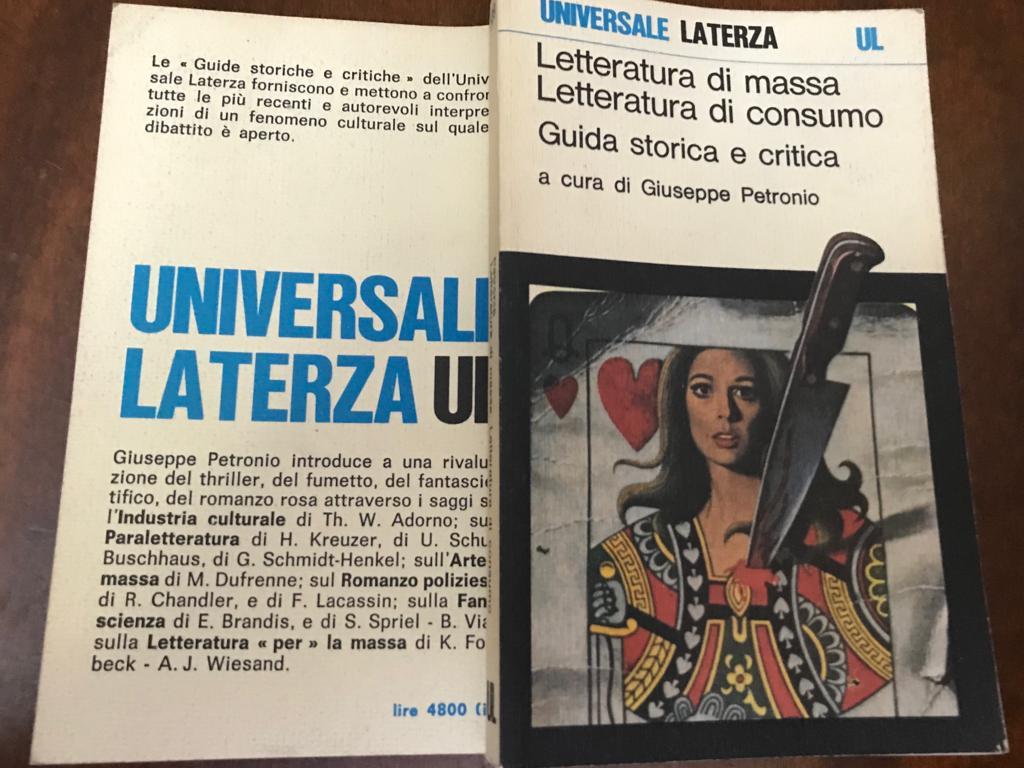 Letteratura Di Massa Letteratura Di Consumo