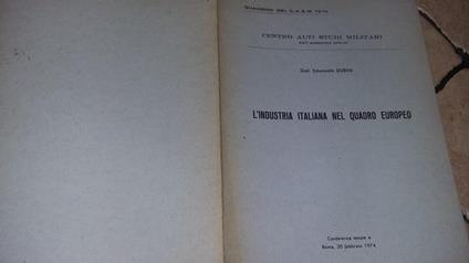 L' industria italiana nel quadro europeo - Emanuele Dubini - copertina
