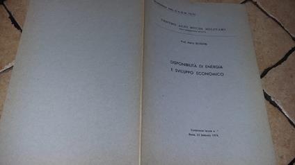 Disponibilita' di energia e sviluppo economico 25 sessione - Mario Silvestri - copertina