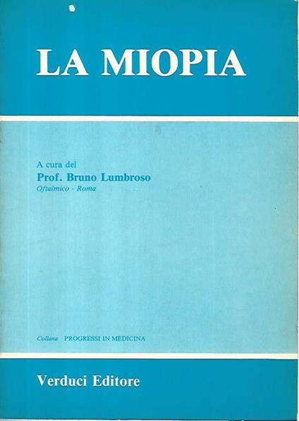 La miopia - Bruno Lumbroso - copertina
