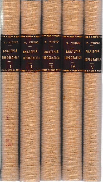 Corso di anatomia topografica (con cenni di anatomia applicativa) 5 volumi - Vincenzo Virno - copertina