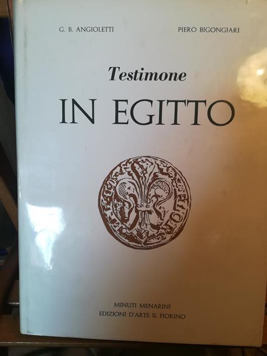 Testimone in Egitto - G. Battista Angioletti - copertina