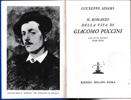 Il romanzo della vita di Giacomo Puccini - Gabriele Adami - copertina