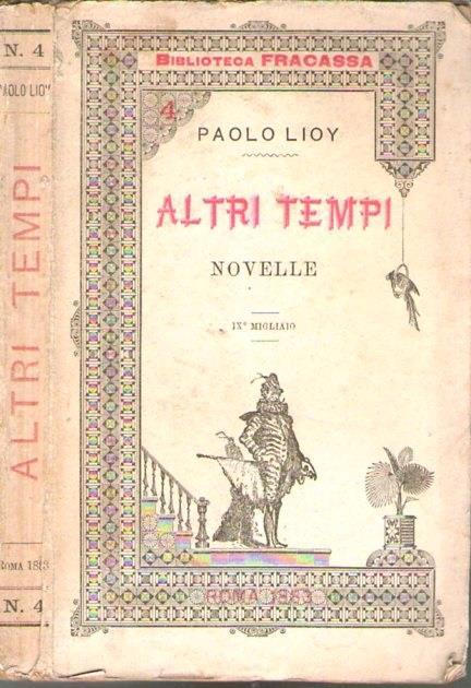 Altri tempi novelle - Paolo Lioy - copertina