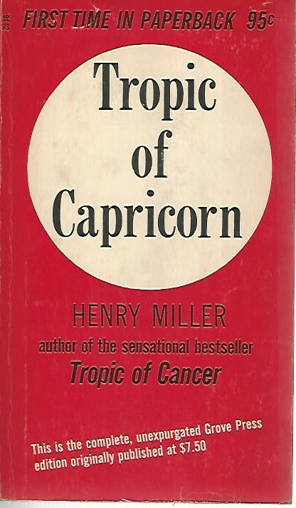 Tropic of Capricorn - Henry Miller - copertina