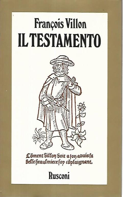 Il testamento - François Villon - copertina