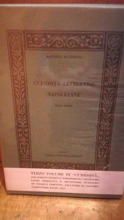 CURIOSITÀ LETTERARIE NAPOLETANE - Antonio Altamura - copertina