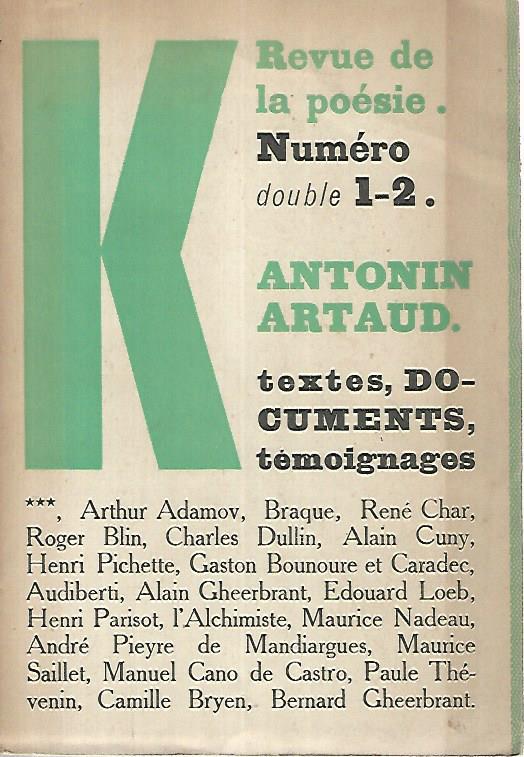 Revue de la poesie. Numero double 1-2