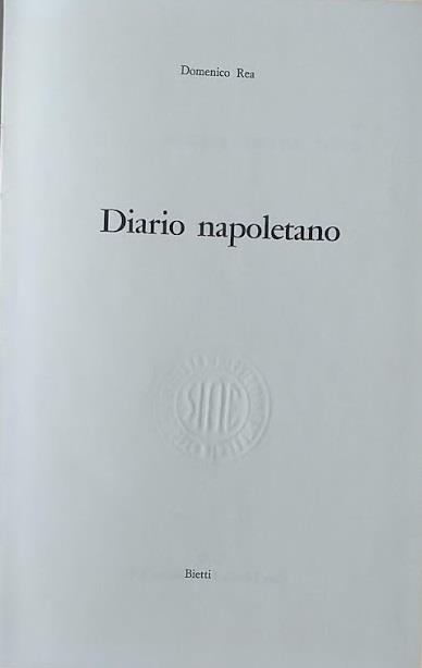 Diario Napoletano - Domenico Rea - copertina