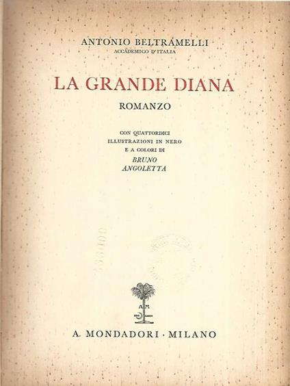La grande Diana - Antonio Beltramelli - copertina