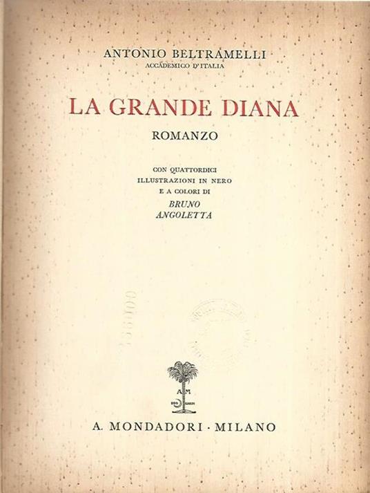 La grande Diana - Antonio Beltramelli - copertina