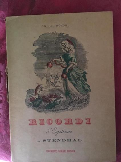 Ricordi L’egotismo - Stendhal - copertina