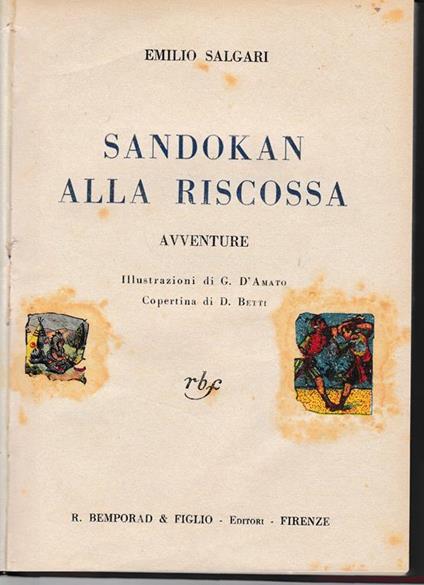 Sandokan alla riscossa - Emilio Salgari - copertina