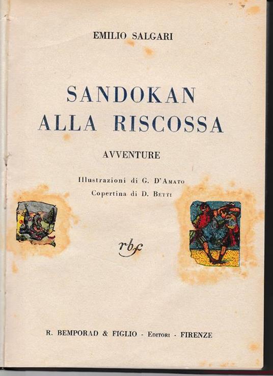 Sandokan alla riscossa - Emilio Salgari - copertina