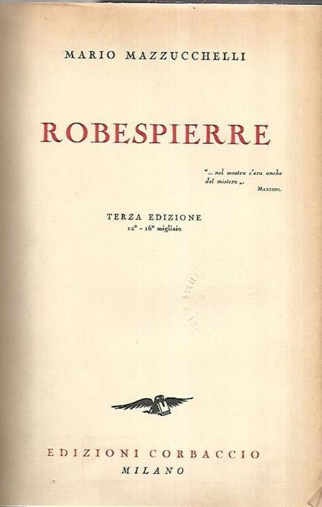 Robespierre - Mario Mazzucchelli - copertina
