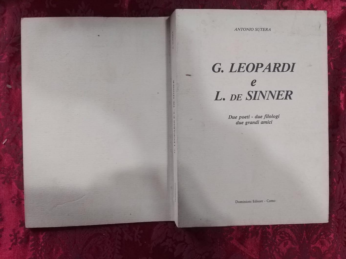 G. Leopardi e L. de Sinner