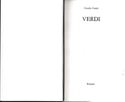 Verdi - Claudio Casini - copertina