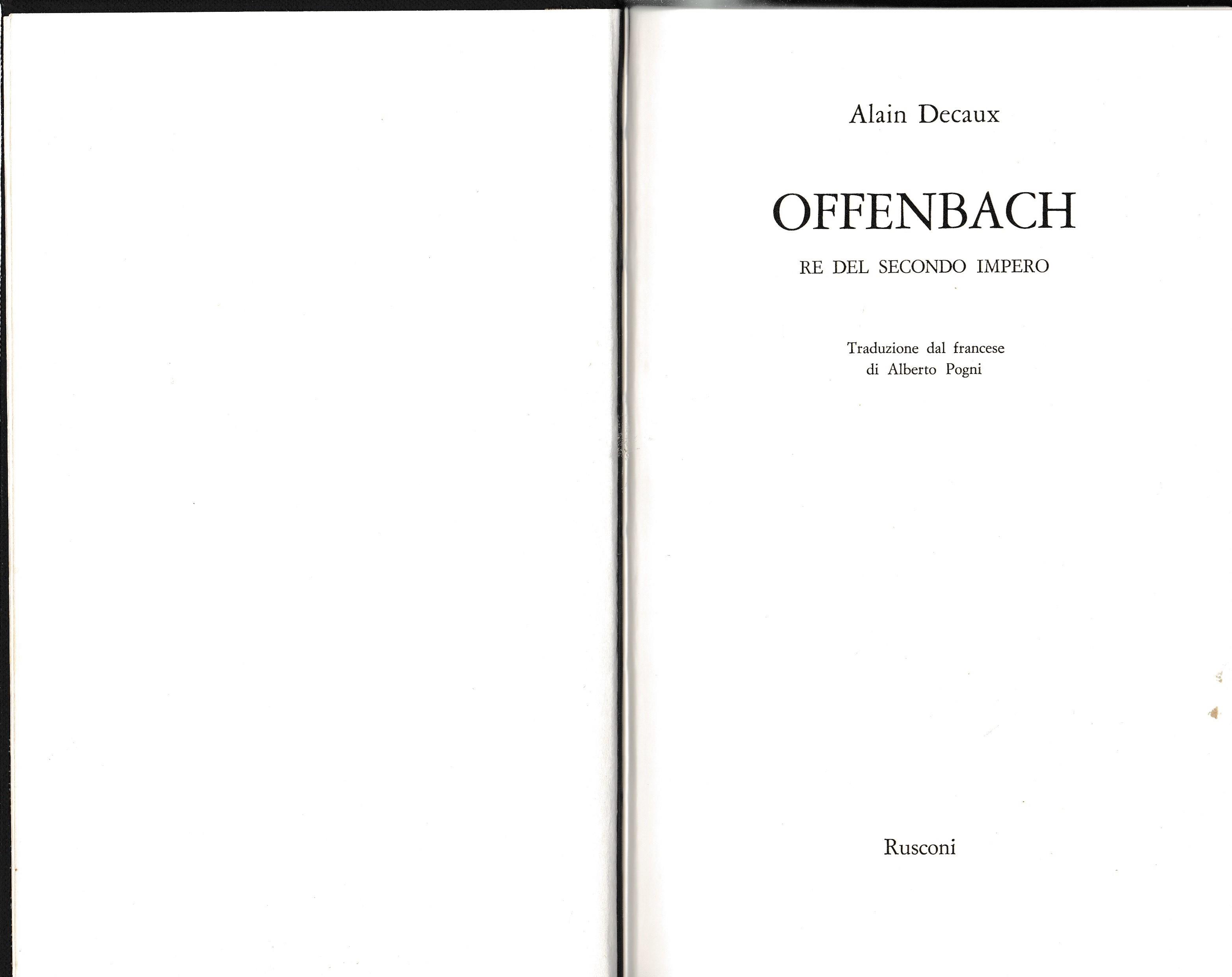 Offenbach. Re del secondo impero