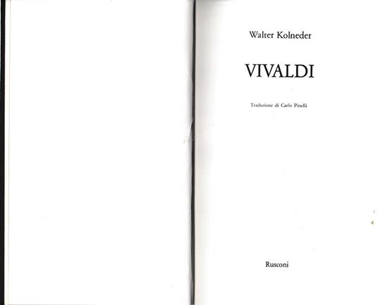 Vivaldi - Walter Kolneder - copertina