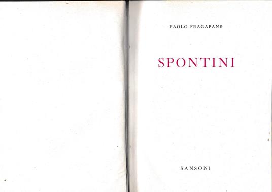 Spontini - Paolo Fragapane - copertina