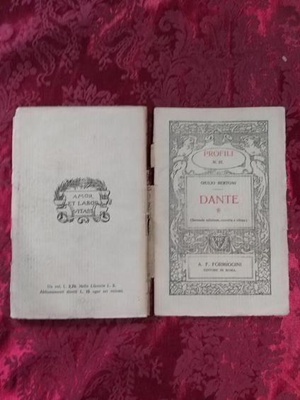 Dante - Giulio Bertoni - copertina