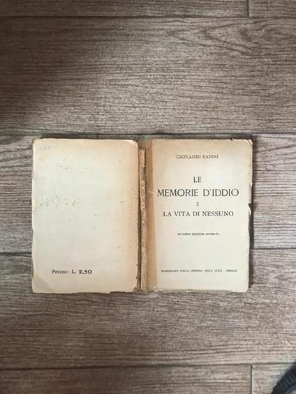 Le memorie d'Iddio e la vita di nessuno - Giovanni Papini - copertina