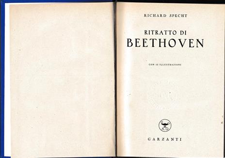 Ritratto di Beethoven - Richard Specht - copertina