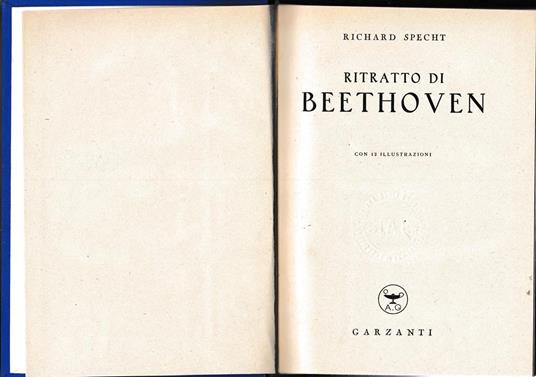 Ritratto di Beethoven - Richard Specht - copertina