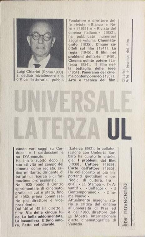 Arte e tecnica del film - Luigi Chiarini - 2