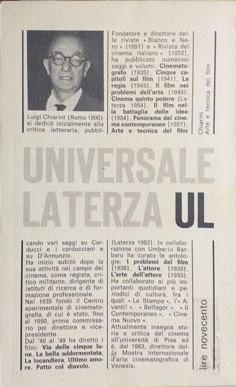 Arte e tecnica del film - Luigi Chiarini - 2