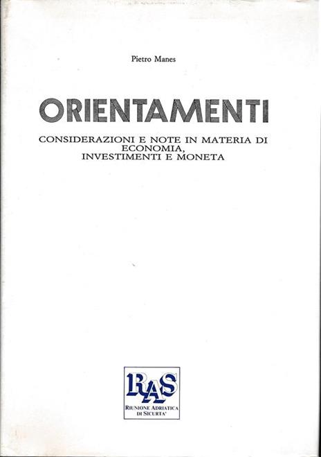 Orientamenti - Pietro Manes - copertina